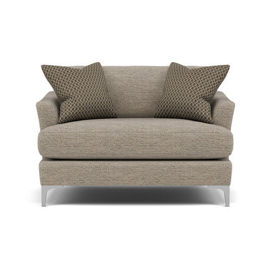 Tulip Loveseat - Cuddler Fabric Armchairs Sterling Home 14 Pillow Pack 10 Brushed Chrome