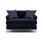 Tulip Loveseat - Cuddler Fabric Armchairs Sterling Home 6 Pillow Pack 2 Brushed Chrome