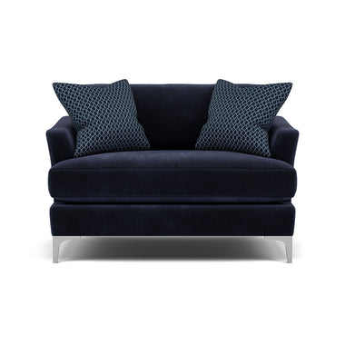 Tulip Loveseat - Cuddler Fabric Armchairs Sterling Home 6 Pillow Pack 2 Brushed Chrome