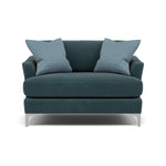 Tulip Loveseat - Cuddler Fabric Armchairs Sterling Home 7 Pillow Pack 3 Brushed Chrome