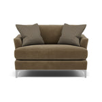 Tulip Loveseat - Cuddler Fabric Armchairs Sterling Home 8 Pillow Pack 4 Brushed Chrome