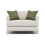 Tulip Loveseat - Cuddler Fabric Armchairs Sterling Home 10 Pillow Pack 6 Brushed Chrome