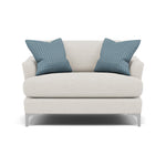 Tulip Loveseat - Cuddler Fabric Armchairs Sterling Home 11 Pillow Pack 7 Brushed Chrome