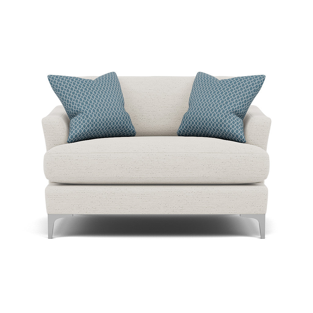 Tulip Loveseat - Cuddler Fabric Armchairs Sterling Home 11 Pillow Pack 7 Brushed Chrome