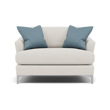 Tulip Loveseat - Cuddler Fabric Armchairs Sterling Home 11 Pillow Pack 7 Brushed Chrome