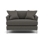 Tulip Loveseat - Cuddler Fabric Armchairs Sterling Home 12 Pillow Pack 8 Brushed Chrome