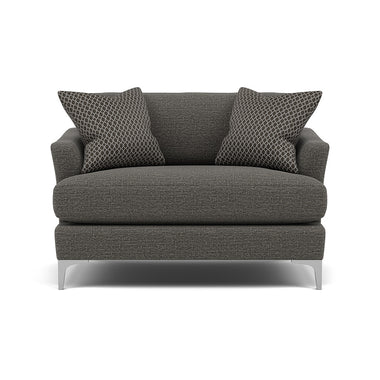 Tulip Loveseat - Cuddler Fabric Armchairs Sterling Home 12 Pillow Pack 8 Brushed Chrome