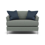 Tulip Loveseat - Cuddler Fabric Armchairs Sterling Home 13 Pillow Pack 9 Brushed Chrome
