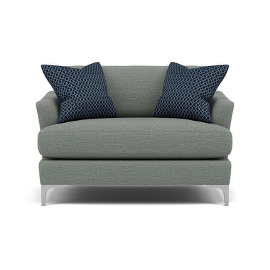 Tulip Loveseat - Cuddler Fabric Armchairs Sterling Home 13 Pillow Pack 9 Brushed Chrome