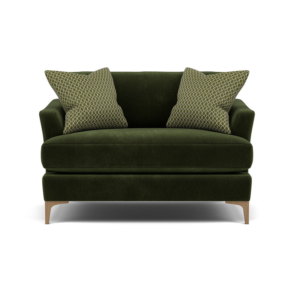 Tulip Loveseat - Cuddler Fabric Armchairs Sterling Home 15 Pillow Pack 1 Feet - Light