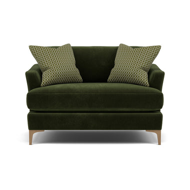 Tulip Loveseat - Cuddler Fabric Armchairs Sterling Home 15 Pillow Pack 1 Feet - Light