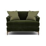 Tulip Loveseat - Cuddler Fabric Armchairs Sterling Home 16 Pillow Pack 1 Feet - Smoke