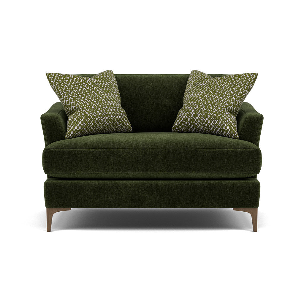 Tulip Loveseat - Cuddler Fabric Armchairs Sterling Home 16 Pillow Pack 1 Feet - Smoke