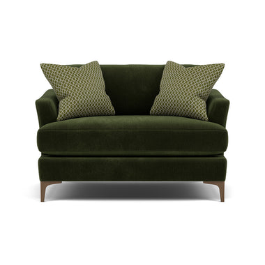 Tulip Loveseat - Cuddler Fabric Armchairs Sterling Home 16 Pillow Pack 1 Feet - Smoke
