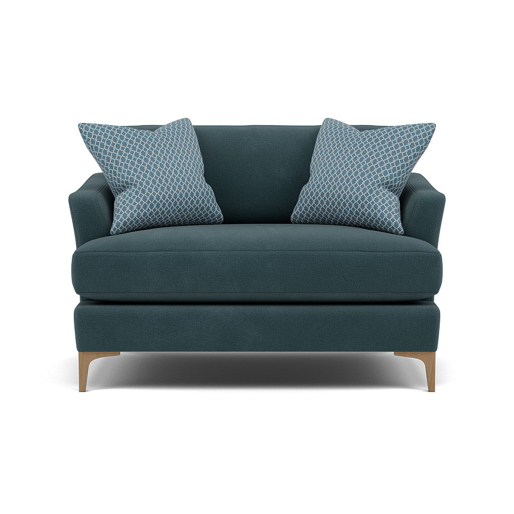 Tulip Loveseat - Cuddler Fabric Armchairs Sterling Home 19 Pillow Pack 3 Feet - Light