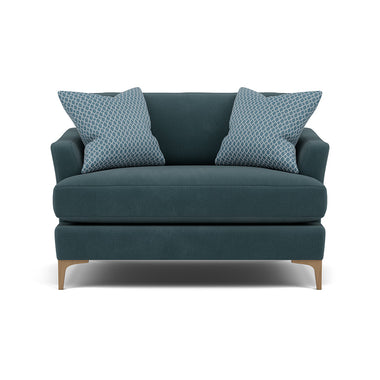 Tulip Loveseat - Cuddler Fabric Armchairs Sterling Home 19 Pillow Pack 3 Feet - Light
