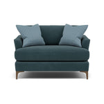 Tulip Loveseat - Cuddler Fabric Armchairs Sterling Home 1 Pillow Pack 3 Feet - Smoke