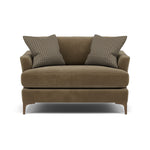 Tulip Loveseat - Cuddler Fabric Armchairs Sterling Home 21 Pillow Pack 4 Feet - Smoke