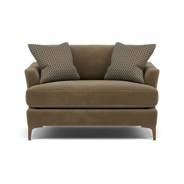 Tulip Loveseat - Cuddler Fabric Armchairs Sterling Home 21 Pillow Pack 4 Feet - Smoke