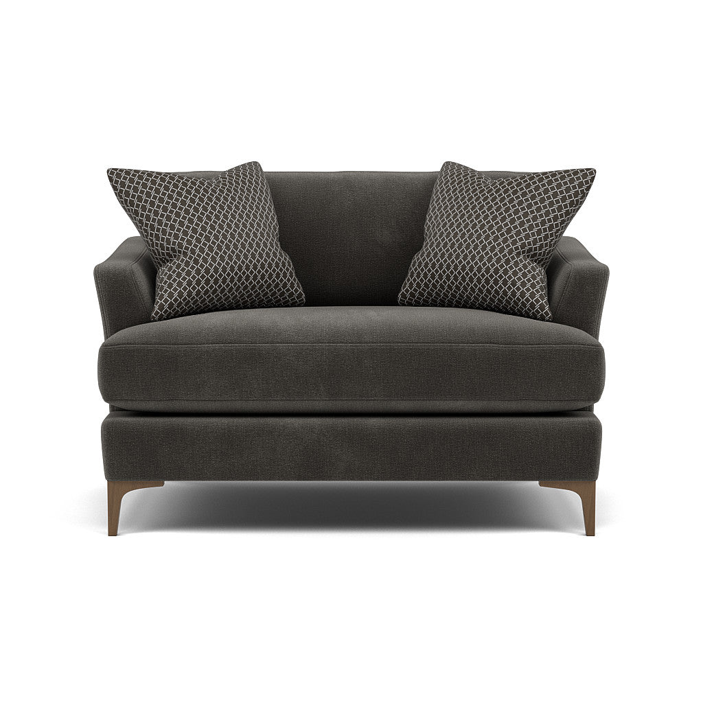 Tulip Loveseat - Cuddler Fabric Armchairs Sterling Home 23 Pillow Pack 5 Feet - Smoke
