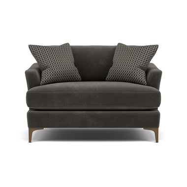 Tulip Loveseat - Cuddler Fabric Armchairs Sterling Home 23 Pillow Pack 5 Feet - Smoke