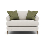 Tulip Loveseat - Cuddler Fabric Armchairs Sterling Home 25 Pillow Pack 6 Feet - Smoke