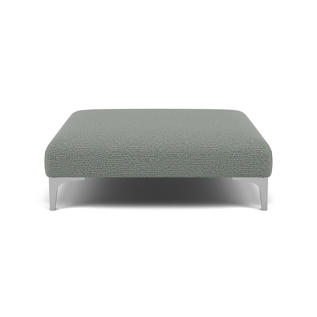 Tulip Footstool - Designer Stool Fabric Footstools Sterling Home 2 Brushed Chrome Avana Aqua