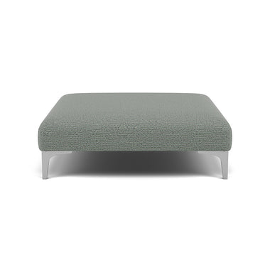 Tulip Footstool - Designer Stool Fabric Footstools Sterling Home 1 Brushed Chrome Avana Aqua