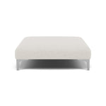 Tulip Footstool - Designer Stool Fabric Footstools Sterling Home 4 Brushed Chrome Avana Cream
