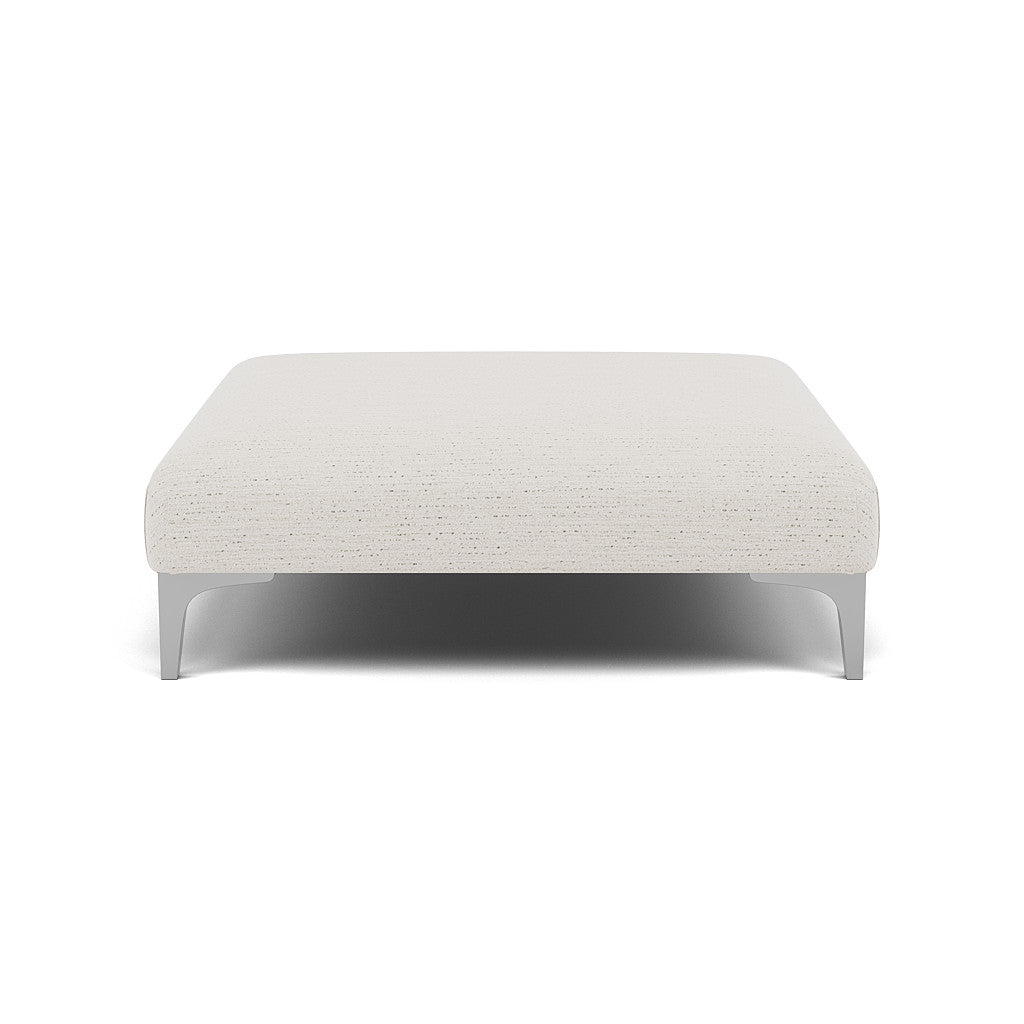 Tulip Footstool - Designer Stool Fabric Footstools Sterling Home 4 Brushed Chrome Avana Cream