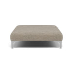 Tulip Footstool - Designer Stool Fabric Footstools Sterling Home 5 Brushed Chrome Avana Platinum