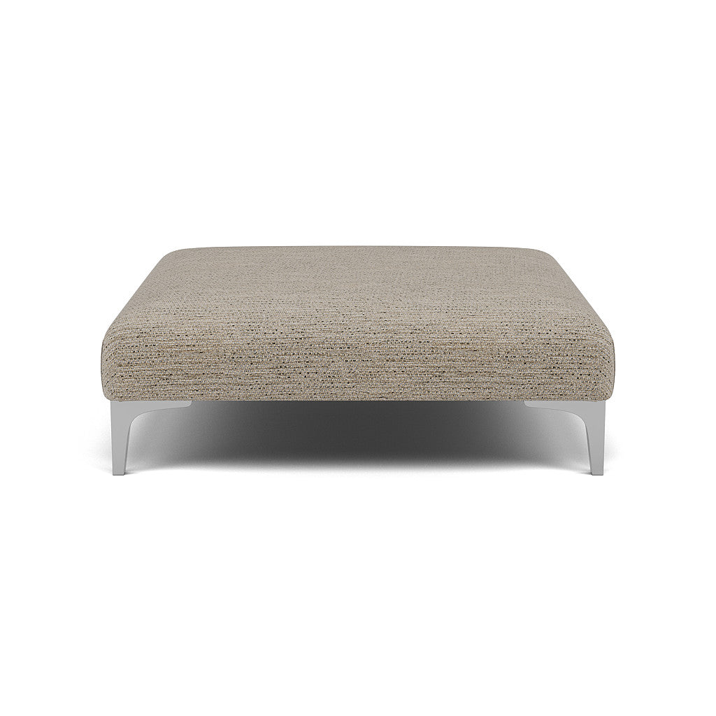 Tulip Footstool - Designer Stool Fabric Footstools Sterling Home 5 Brushed Chrome Avana Platinum