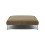 Tulip Footstool - Designer Stool Fabric Footstools Sterling Home 7 Brushed Chrome Manhattan Acorn