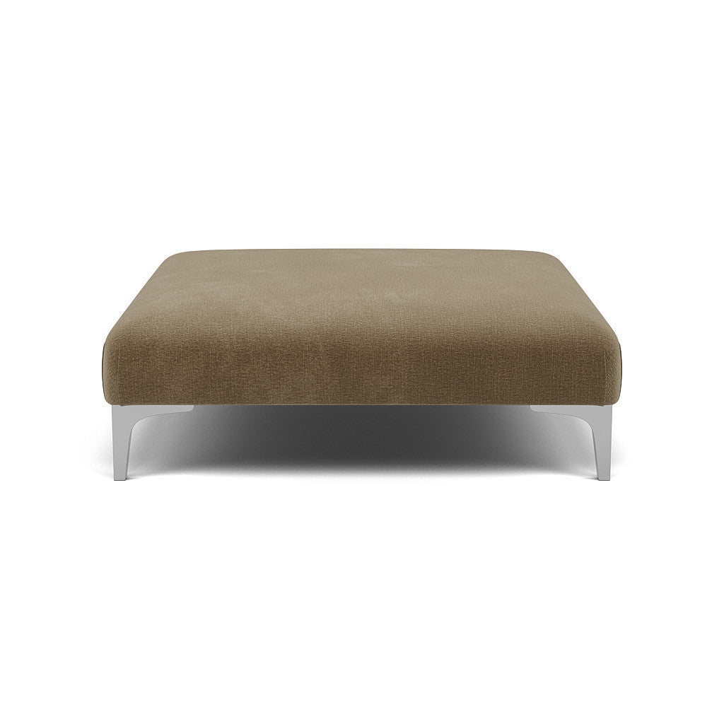 Tulip Footstool - Designer Stool Fabric Footstools Sterling Home 7 Brushed Chrome Manhattan Acorn