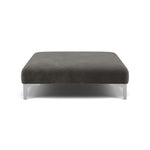 Tulip Footstool - Designer Stool Fabric Footstools Sterling Home 9 Brushed Chrome Manhattan Asphalt