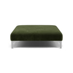 Tulip Footstool - Designer Stool Fabric Footstools Sterling Home 10 Brushed Chrome Manhattan Conifer
