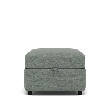 Tulip Storage Footstool - Storage Stool Fabric Footstools Sterling Home 1 Glides Avana Aqua