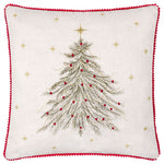 Twinkling Tree Square Embroidered Cushion - Twinkling Tree Square Embroidered Cushion Cushions Sterling Home 1