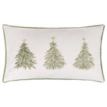 Twinkling Tree Trio Embroidered Cushion - Twinkling Tree Trio Embroidered Cushion 30X50CM Cushions Sterling Home 1
