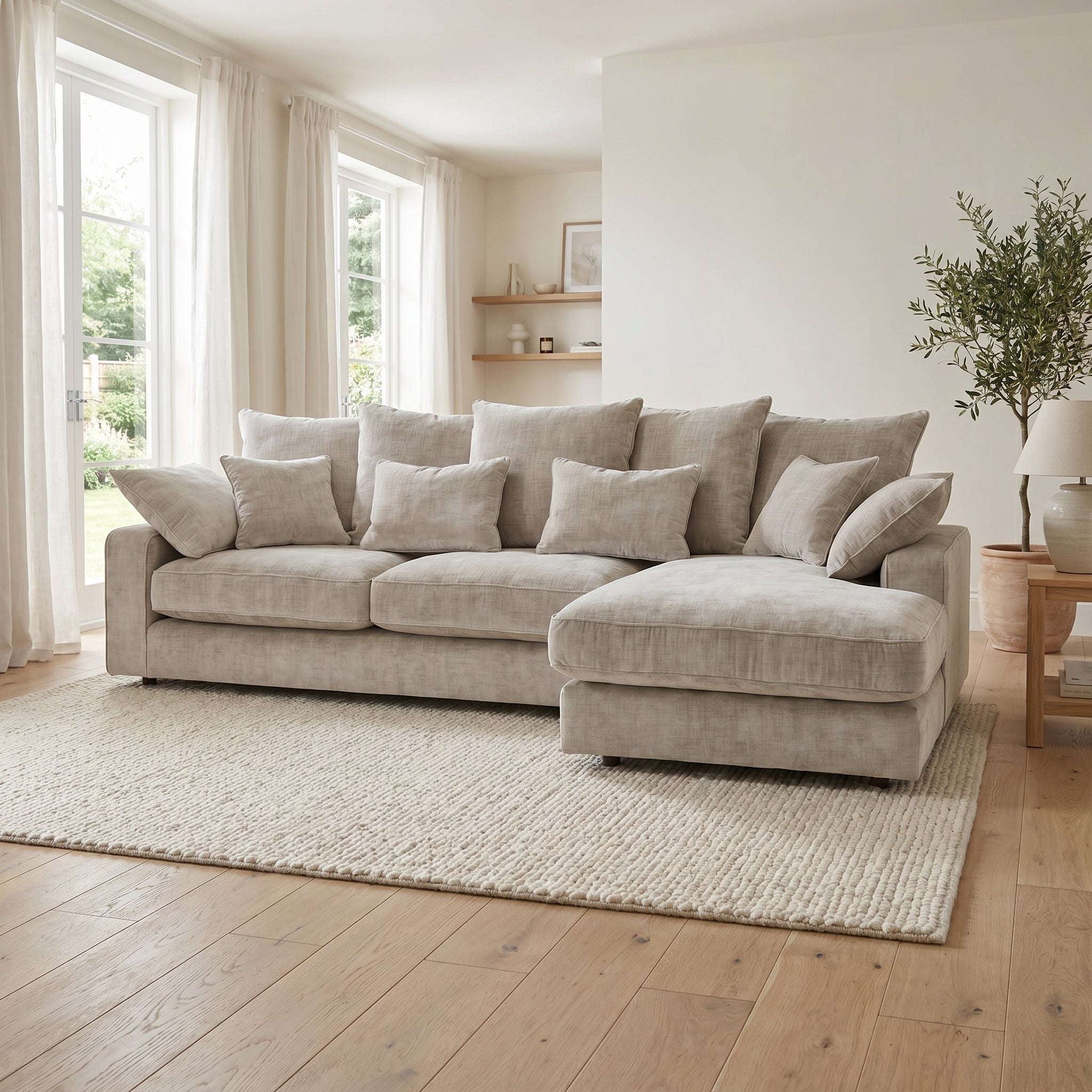 Thalia Large Chaise Pillow Back Sofa - Large Chaise Sofa RHF Grade C - Right Hand Facing Chaise Sofas Sterling Home 2