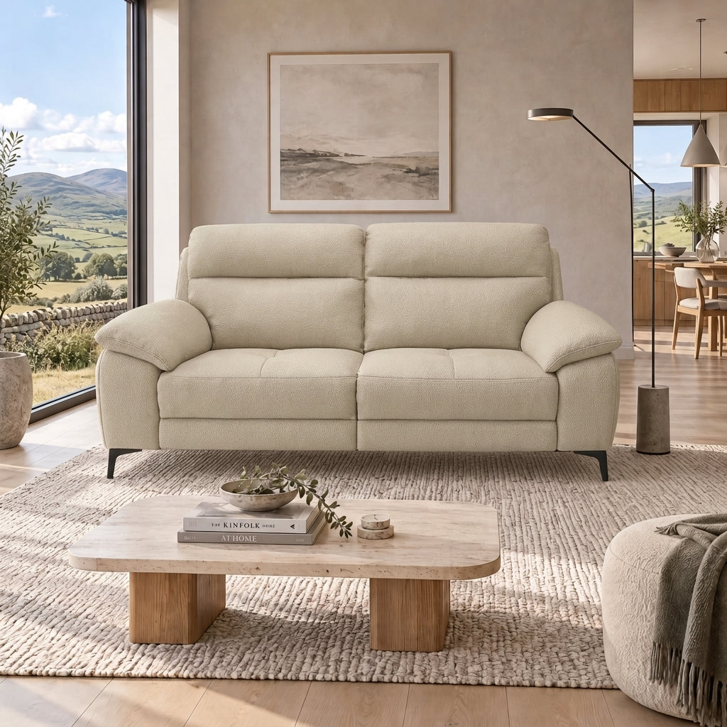 Nicoletti Vivaldi 3 Seater Sofa On Legs  - 3 Seater Sofa on Legs CB Torello — Torello PS 312 Taupe, gallery image 1