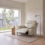 Nicoletti Vivaldi Recliner Armchair On Legs  - Power Recliner Chair on Legs CB Torello - Power Recliner with USB-C — Torello PS Bianco 93, gallery image 1