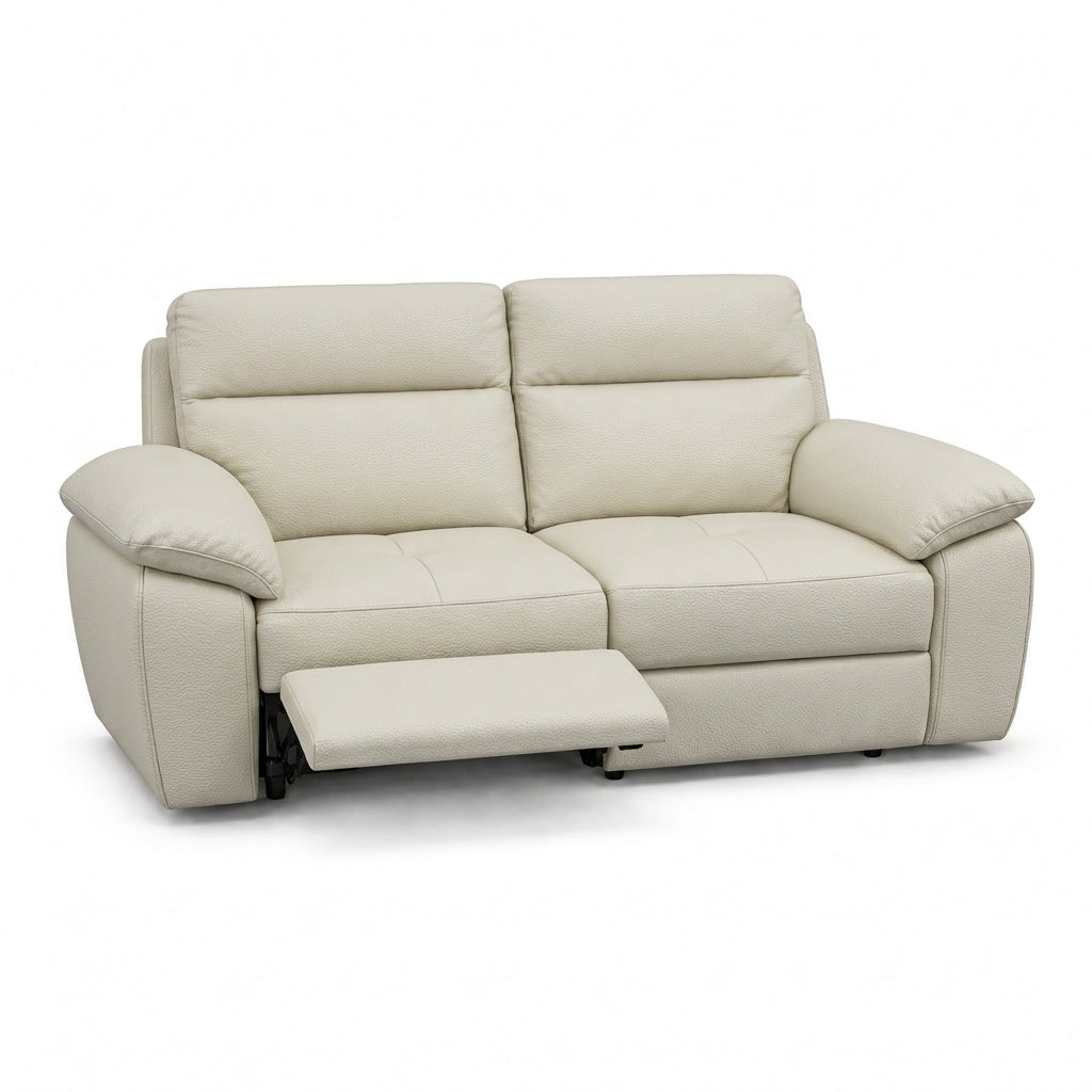 Nicoletti Vivaldi 3 Seater Recliner Sofa    - 3 Seater Double Power Recliner CB Torello - Power Recliner with USB-C — Torello PS Bianco 93, gallery image 1