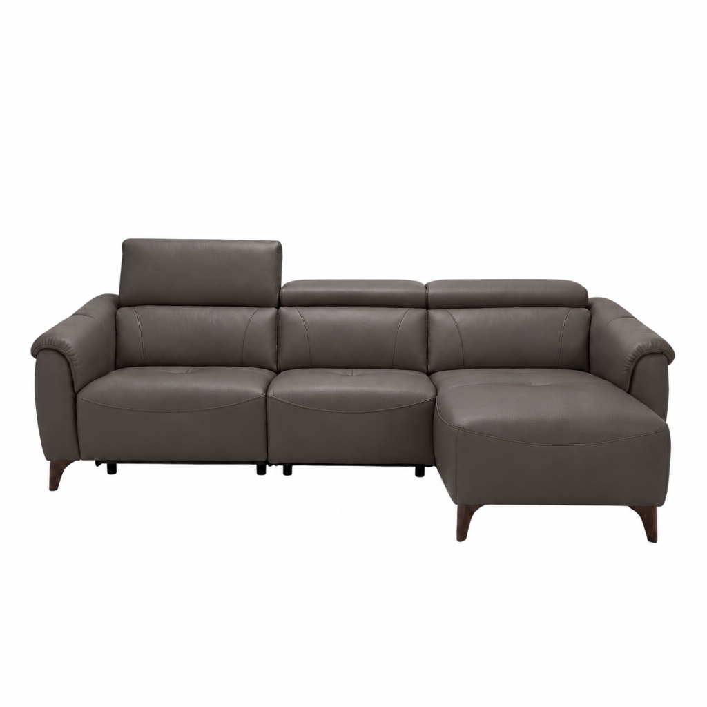 Nicoletti Verdi Chaise Sofa with Power Recliner & Lumbar Support - Chaise Sofa with Power Recl & Lumbar Support CB Torello - Power with Power Lumbar & USB Chaise Sofas Sterling Home 6 Torello PS Chocol -S 91
