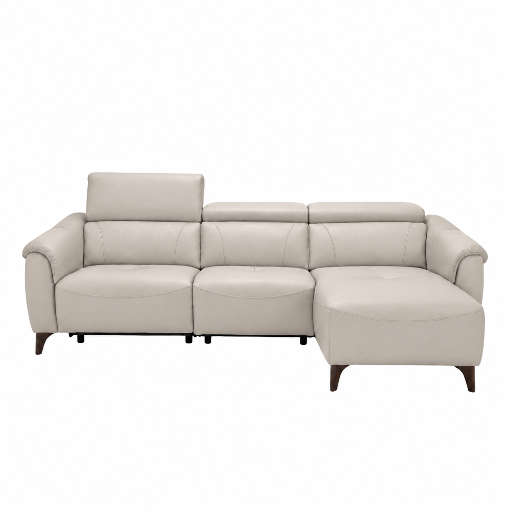 Nicoletti Verdi Chaise Sofa with Power Recliner & Lumbar Support - Chaise Sofa with Power Recl & Lumbar Support CB Torello - Power with Power Lumbar & USB Chaise Sofas Sterling Home 7 Torello PS Fango 352