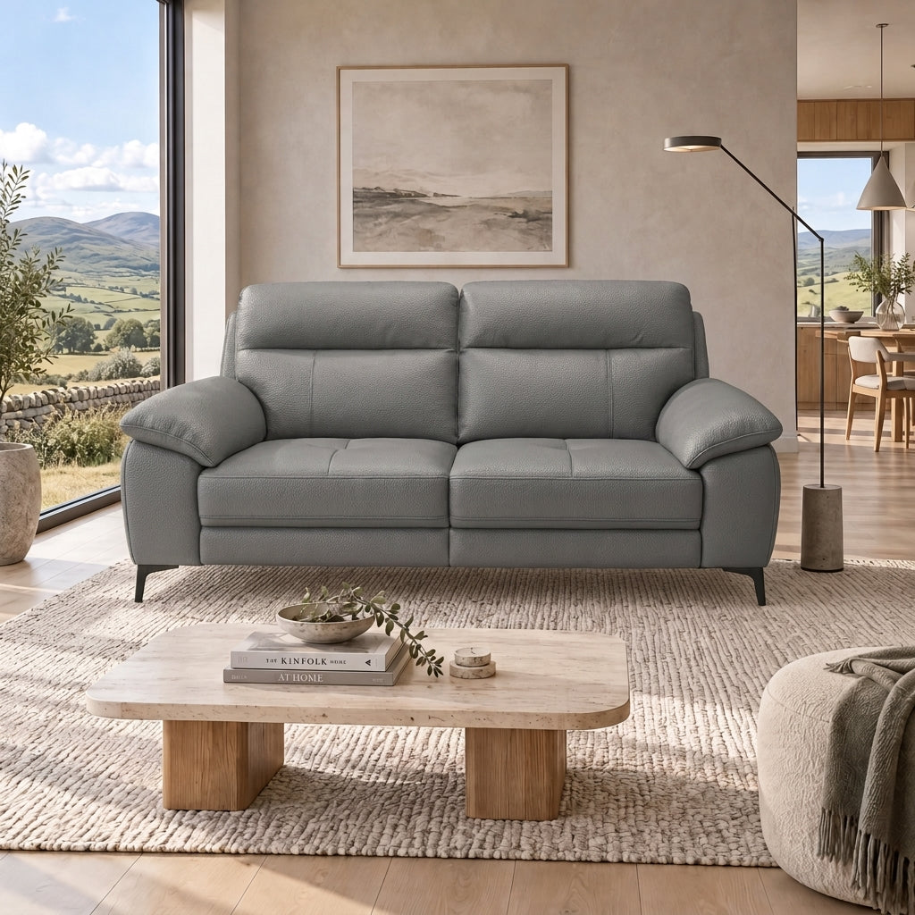 Nicoletti Vivaldi 3 Seater Sofa On Legs  - 3 Seater Sofa on Legs CB Torello — Torello PS Grigio Scuro 327, gallery image 1