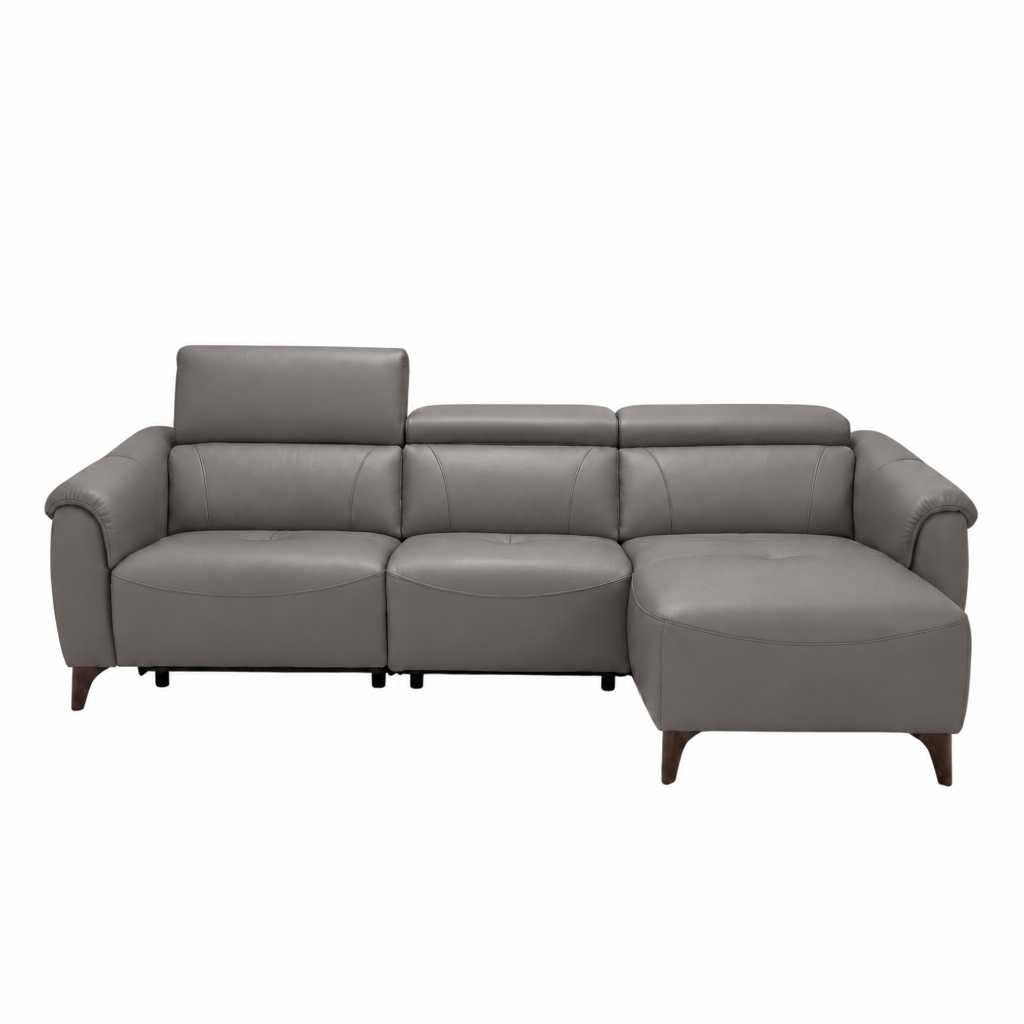 Nicoletti Verdi Chaise Sofa with Power Recliner & Lumbar Support - Chaise Sofa with Power Recl & Lumbar Support CB Torello - Power with Power Lumbar & USB Chaise Sofas Sterling Home 3 Torello PS Grigio Scuro 327