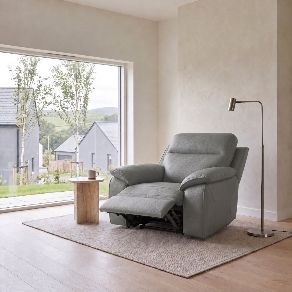 Nicoletti Vivaldi Recliner Armchair - Power Recliner Chair CB Torello - Power Recliner with USB-C — Torello PS Grigio Scuro 327, gallery image 1