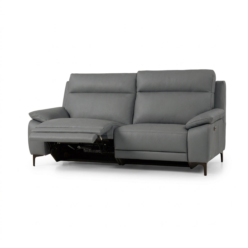 Nicoletti Vivaldi 3 Seater Recliner Sofa On Legs - 3 Seater Double Power Recliner on Legs CB Torello - Power Recliner with USB-C 3 Seater Sofas Sterling Home 5 Torello PS Grigio Scuro 327