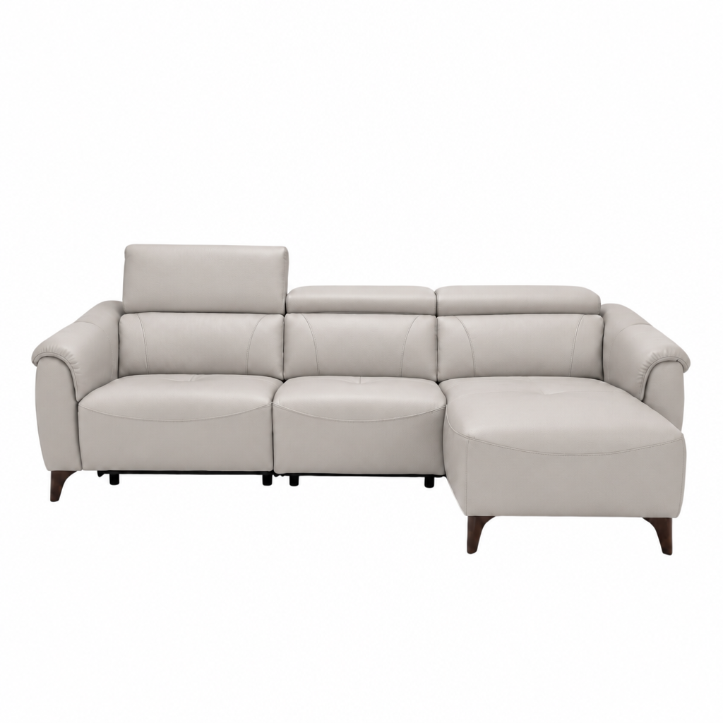 Nicoletti Verdi Chaise Sofa with Power Recliner & Lumbar Support - Chaise Sofa with Power Recl & Lumbar Support CB Torello - Power with Power Lumbar & USB Chaise Sofas Sterling Home 4 Torello PS Tortora 328